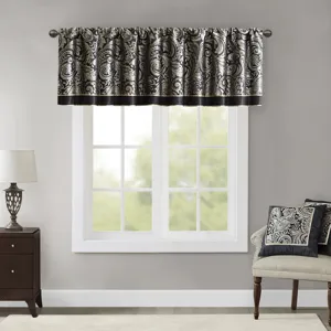 Madison Park Aubrey Jacquard Window Valance