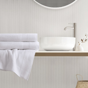 500GSM Plush 2pc XL Towel Set - White