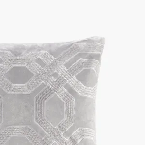Biron Square Decor Pillow - Silver