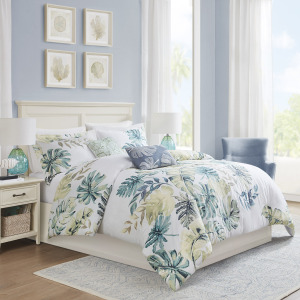 Harbor House Blue Lorelai Cotton Printed 5 Piece Duvet Cover Set