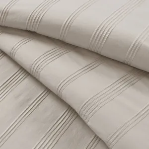 Super Listing Logan Striped Reversible Pintuck Pleated Comforter Set
