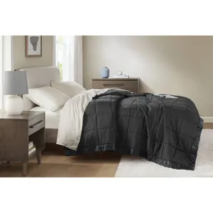 Madison Park Windom Lightweight Down Alternative Blanket with Satin Trim