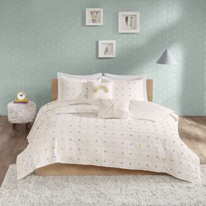 Urban Habitat Kids Callie Pom Pom Cotton Jacquard Quilt Set with Throw Pillows