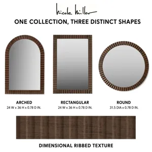 Nicole Miller Simone Fluted Wall Mirror
