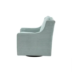 Harris Chenille Swivel Chair - Dusty Aqua
