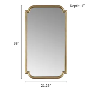 Adelaide Gold Scalloped Wood Wall Mirror - Gold