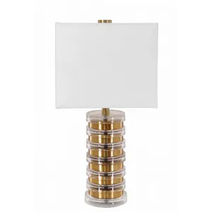 Nicole Miller Elowen Acrylic Disc Table Lamp