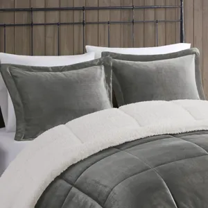 Woolrich Alton Plush to Sherpa Down Alternative Comforter Set