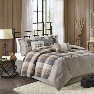 Madison Park Ridge 7 Piece Herringbone Comforter Set