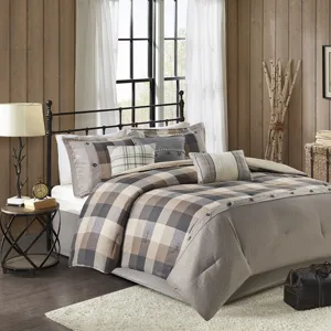 Madison Park Ridge 7 Piece Herringbone Comforter Set