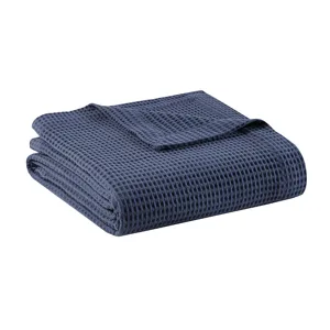 Madison Park Waffle Weave Cotton Blanket