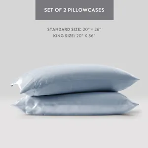 Madison Park Essentials Satin Luxury 2 PC Pillowcases