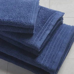 Big Bundle 100% Cotton Quick Dry 12 Piece Bath Towel Set - Indigo