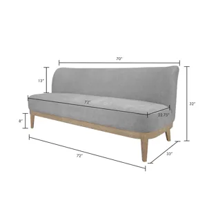 Laguna Kitchen Sofa - Light Grey