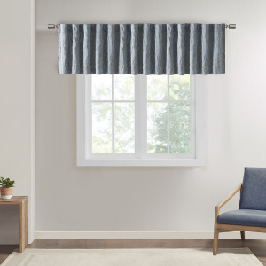 Madison Park Andora Faux Silk Embroidered Window Valance