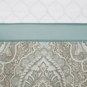510 Design Shawnee Printed and Embroidered Shower Curtain - Seafoam
