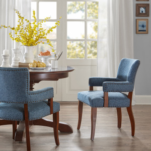 Dawson Arm Dining Chair - Blue