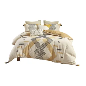 Arizona King/California King 3 Piece Cotton Duvet Cover Set - Yellow