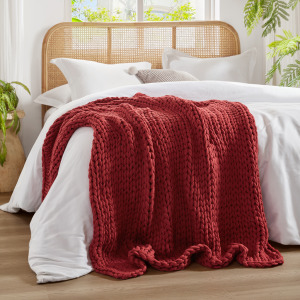 Madison Park Chunky Double Knit Handmade Throw Blanket