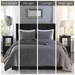 Madison Park Harper 3 Piece Velvet Quilt Set