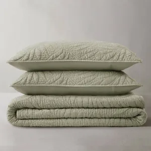 Harbor House Botanical Leaves 3 Piece Cotton Quilt Set