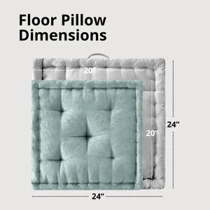 Intelligent Design Azza Poly Chenille Square Floor Pillow Cushion