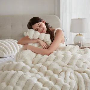 Madison Park Jasmine 3 Piece Faux Fur Comforter Set