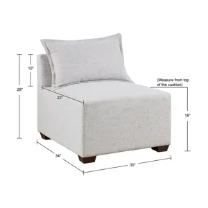 Molly 3-Piece Modular Sofa - Silver Grey