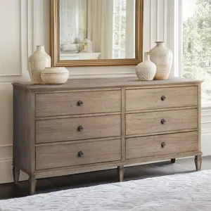 Victoria 6-drawer wood dresser (70\