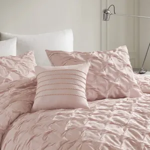 Comfort Spaces Bailey Diamond Pintuck Pleated Woven Comforter Set