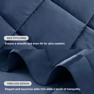 Madison Park Windom Lightweight Down Alternative Blanket with Satin Trim