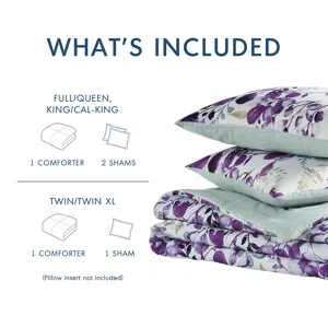 Super Listing Gabby Reversible Floral Botanical Seersucker Comforter Set