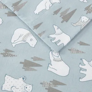 True North by Sleep Philosophy Cozy Cotton Flannel Printed Sheet Set