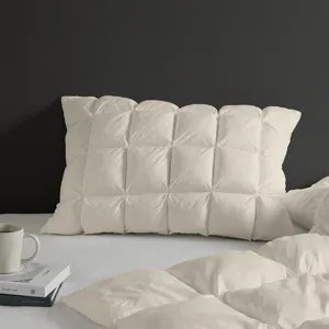 Stay Puffed King Overfilled Pillow Protector Single Piece - Tan