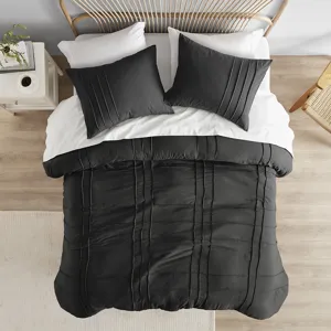 Comfort Spaces Walker Soft Washed Pleated Comforter Set