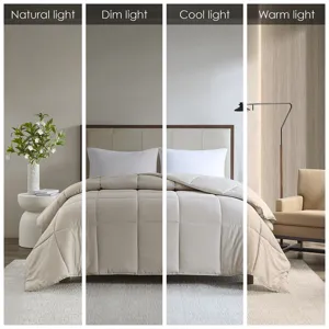 Madison Park Winfield 300 Thread Count Cotton Shell Luxury Down Alternative Comforter