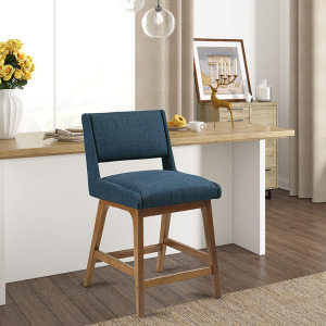 Boomerang Counter Stool - Navy