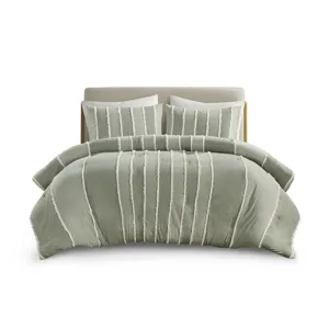 INK+IVY Shay 3 Piece Striped Cotton Comforter Set