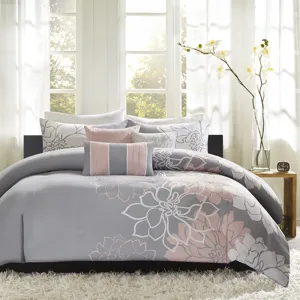 Madison Park Lola 6 Piece Printed Duvet Cover Set