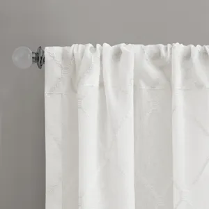 Madison Park Irina Diamond Sheer Window Curtain Panel