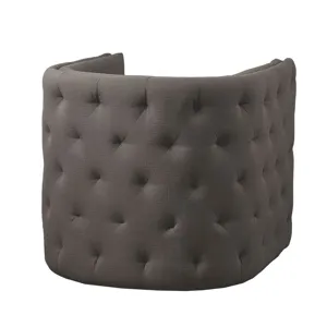 Capstone Tufted Barrel Swivel Chair - Grey