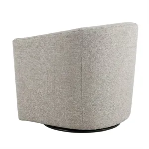 Madison Park Tyler Upholstered Swivel Barrel Chair with Nailheads