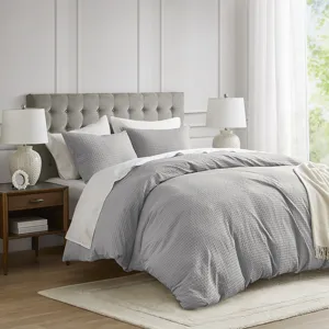 Comfort Spaces Mina Weave Textured Duvet Cover Set