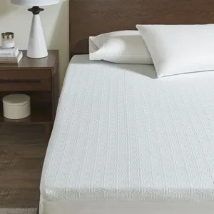 2\" Gel Memory Foam with 3M Cover Queen Mattress Topper - White