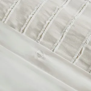 Madison Park Signature Essence Oversized Cotton Clipped Jacquard Comforter Set with Euro Shams and Throw Pillows
