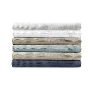 Madison Park Waffle Weave Cotton Blanket