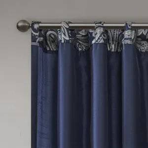 Madison Park Aubrey Jacquard Curtain Panel Pair