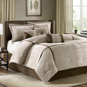 Madison Park Dallas 7 Piece Micro Corduroy Comforter Set