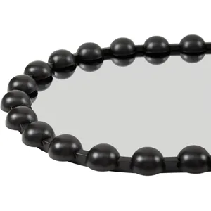Madison Park Signature Marlowe 18X36 Oval Beaded Wall Mirror - Black