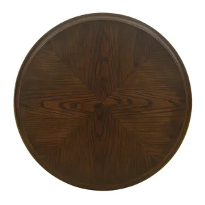 Philippe Round End Table with Shelf - Brown